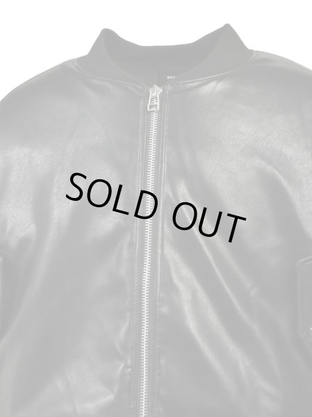 画像4: BREATH / faux leather bomber jacket  (4)