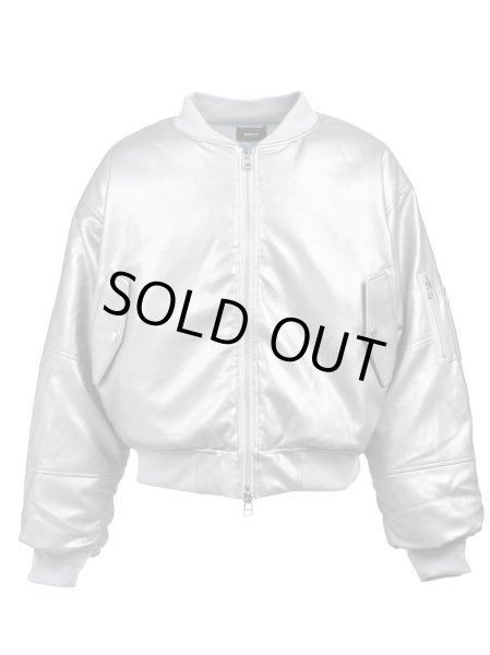 画像1: BREATH / faux leather bomber jacket  (1)