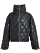 画像1: BREATH / faux leather quilting down jacket  (1)