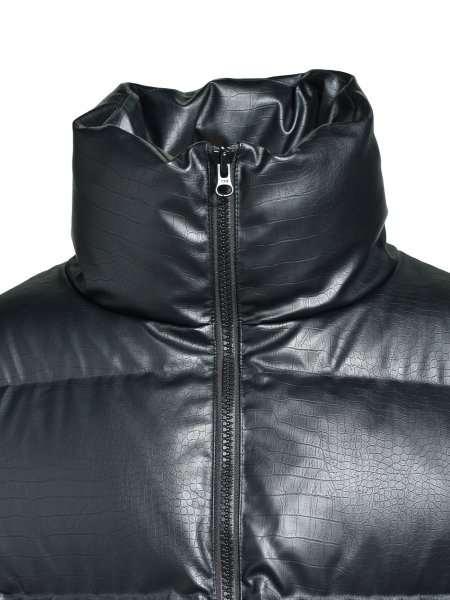 画像4: BREATH / faux leather matte crocodile down jacket  (4)