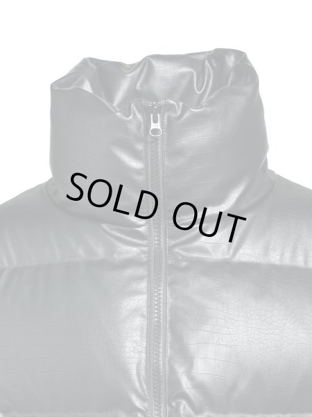 画像4: BREATH / faux leather matte crocodile down jacket  (4)