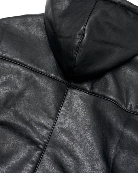 画像6: LAST NEST / faux leather boa hoodie  (6)