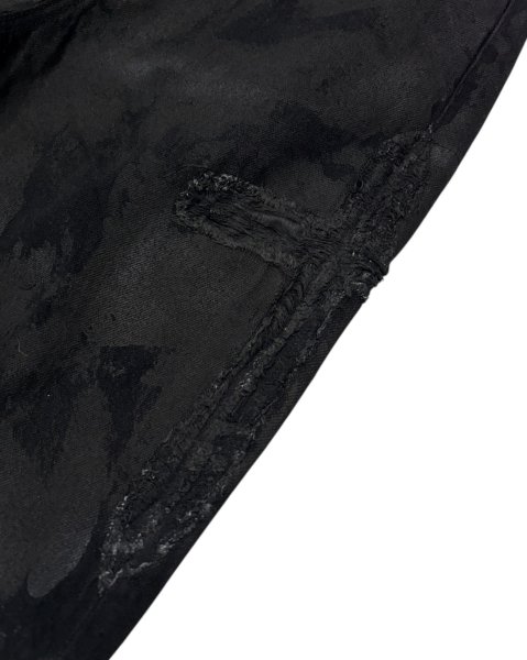 画像4: LAST NEST / coating denim flare pants  (4)