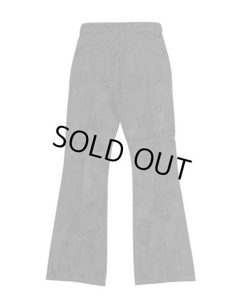 画像2: LAST NEST / coating denim flare pants  (2)