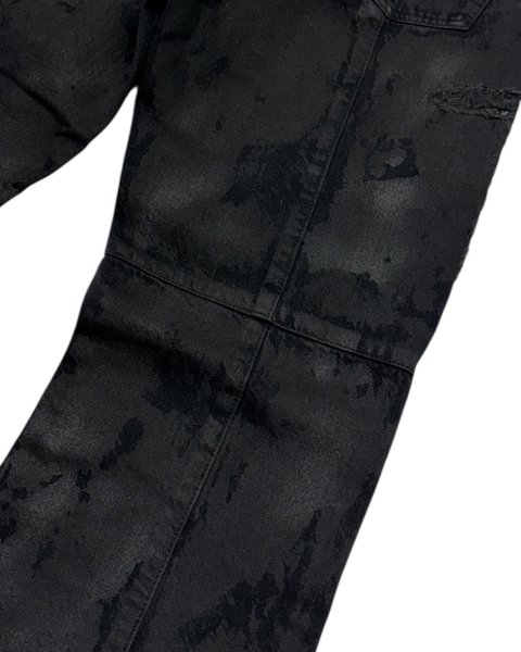 画像5: LAST NEST / coating denim flare pants  (5)