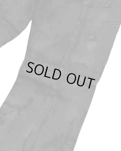 画像4: LAST NEST / coating denim flare pants  (4)