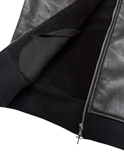 画像5: LAST NEST / faux leather boa hoodie  (5)