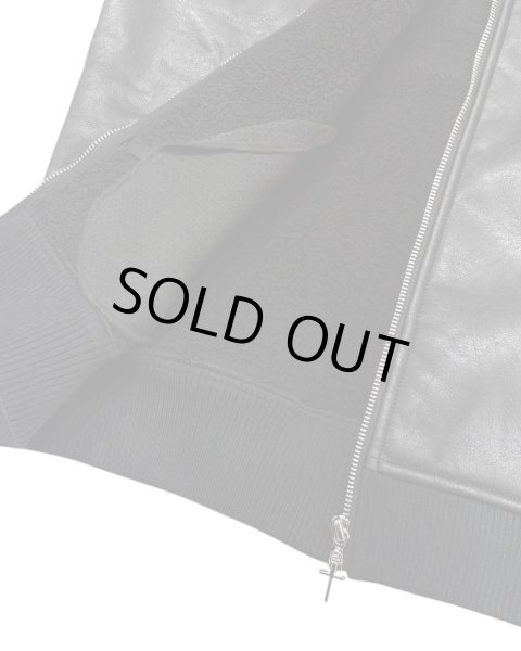 画像5: LAST NEST / faux leather boa hoodie  (5)