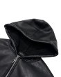 画像3: LAST NEST / faux leather boa hoodie  (3)