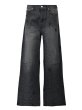 画像1: BREATH / script logo fade rhinestone denim pants  (1)