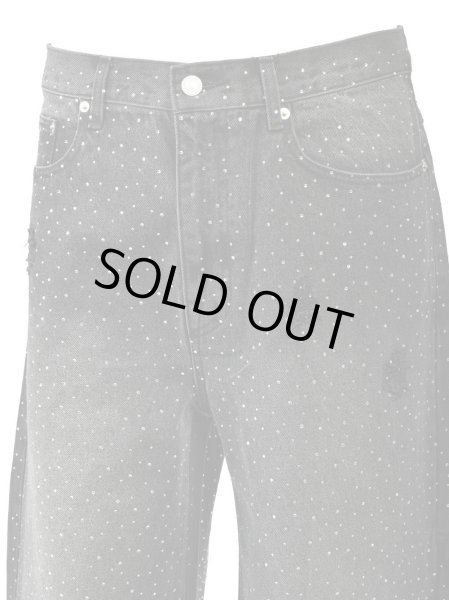 画像4: BREATH / script logo fade rhinestone denim pants  (4)