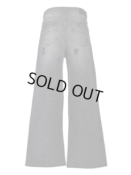 画像2: BREATH / script logo fade rhinestone denim pants  (2)