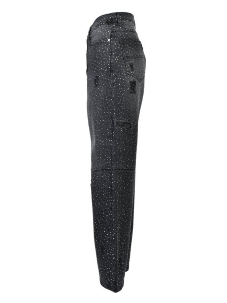 画像3: BREATH / script logo fade rhinestone denim pants  (3)