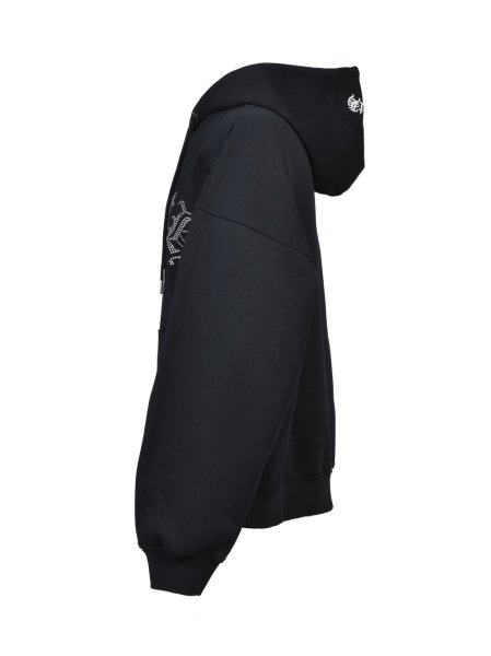 画像3: BREATH / old english logo rhinestone hoodie  (3)