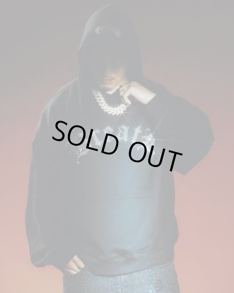 画像6: BREATH / old english logo rhinestone hoodie  (6)