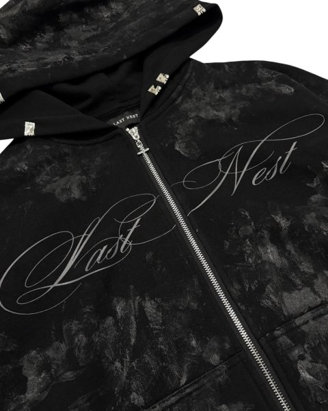 画像4: LAST NEST / coating logo hoodie (4)