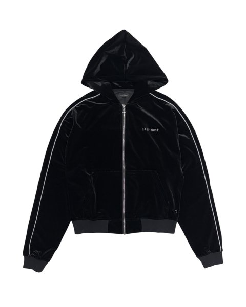 画像1: LAST NEST / velour track hoodie (1)