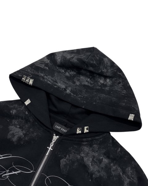 画像3: LAST NEST / coating logo hoodie (3)