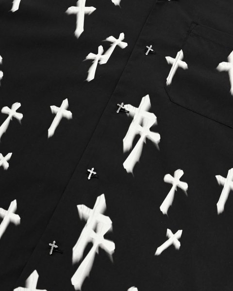画像2: LAST NEST / cracked cross s/s shirts  (2)