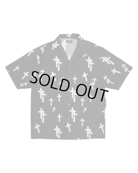 画像1: LAST NEST / cracked cross s/s shirts  (1)