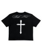 画像1: LAST NEST / cracked cross logo t-shirt  (1)