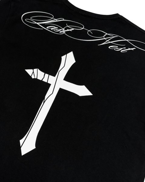 画像2: LAST NEST / cracked cross logo t-shirt  (2)