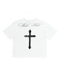 画像1: LAST NEST / cracked cross logo t-shirt  (1)