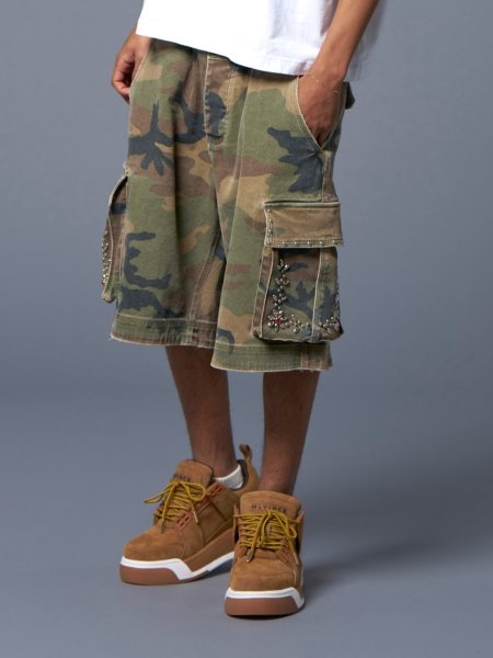 画像6: MLVINCE®︎ / studded military cargo shorts 　  (6)