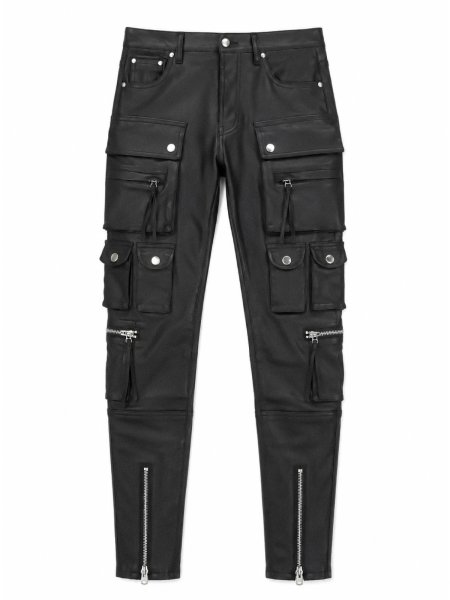 画像1: BREATH / coating slim cargo pants  (1)