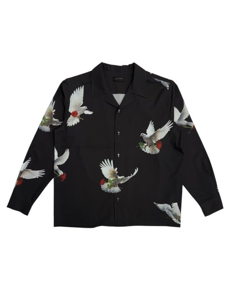 画像1: LAST NEST / doves & roses l/s shirts  (1)