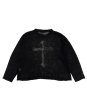 画像2: LAST NEST / cross see-through knit sweater  (2)