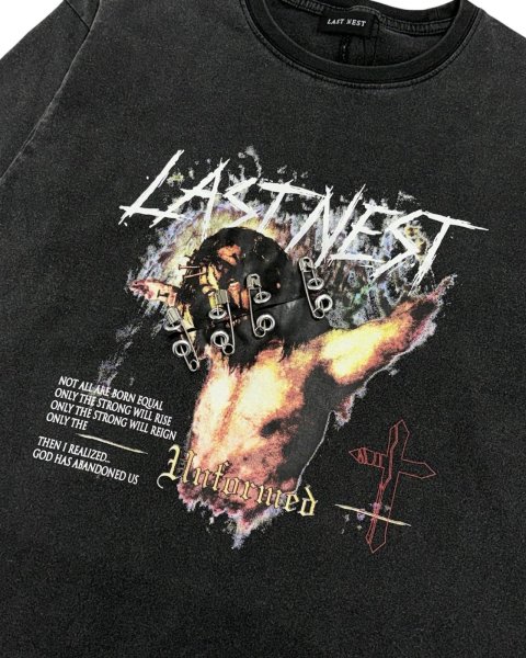 画像2: LAST NEST / god hate unformed washed l/s t-shirt  (2)