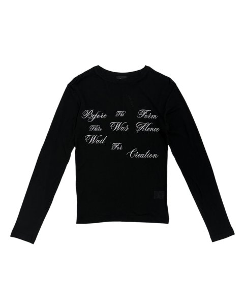 画像1: LAST NEST / lettering see-through l/s t-shirt  (1)