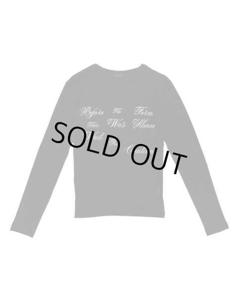 画像1: LAST NEST / lettering see-through l/s t-shirt  (1)
