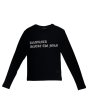 画像1: LAST NEST / old english see-through l/s t-shirt  (1)