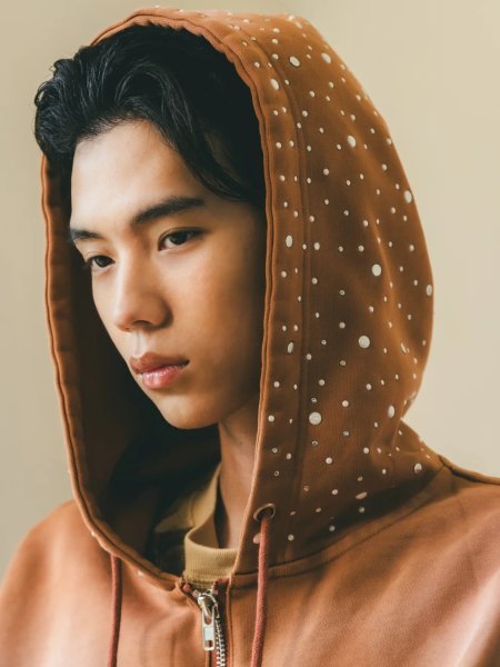画像4: BREATH / pearl studs zip hoodie 　 (4)