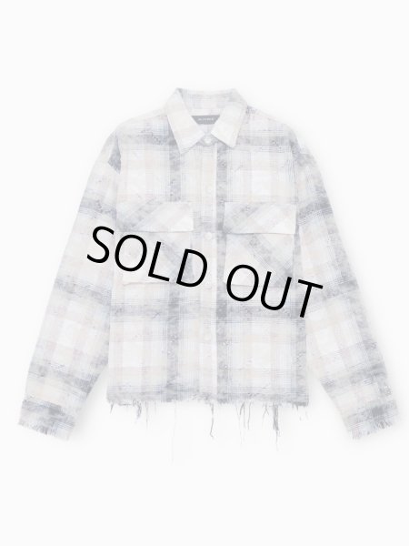 画像1: MLVINCE®︎ / distressed check shirts 　  (1)