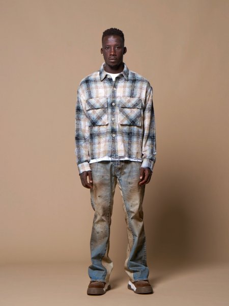 画像3: MLVINCE®︎ / distressed check shirts 　  (3)