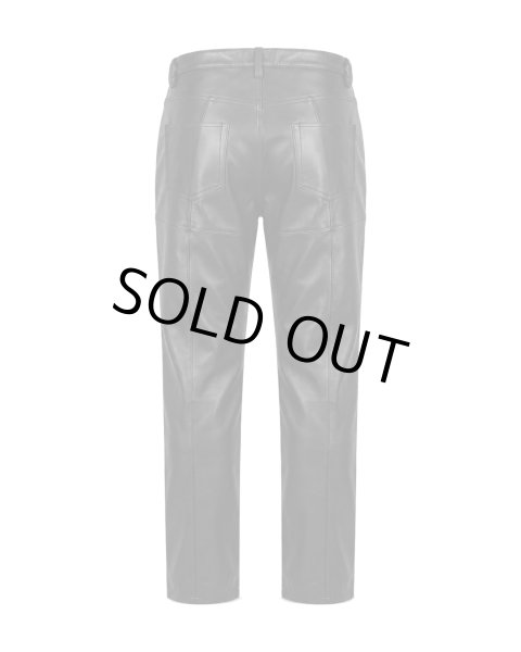 画像2: LAST NEST / front zip leather pants  (2)