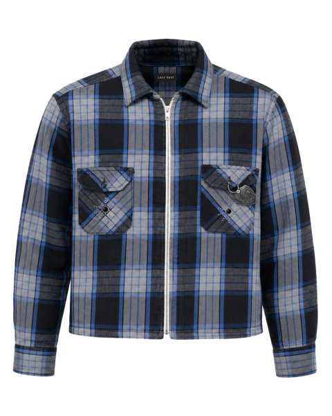 画像1: HTC × LAST NEST / studs flannel shirt  (1)