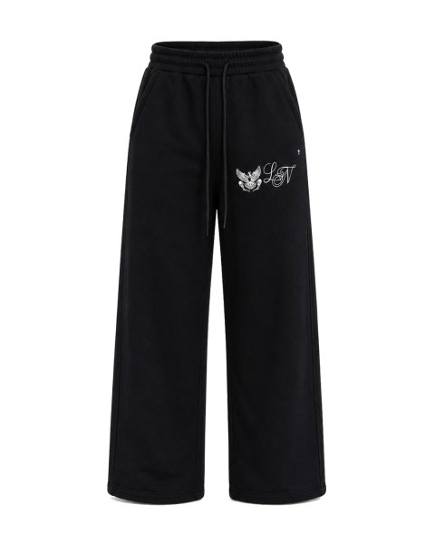 画像1: LAST NEST / emblem logo sweat pants  (1)