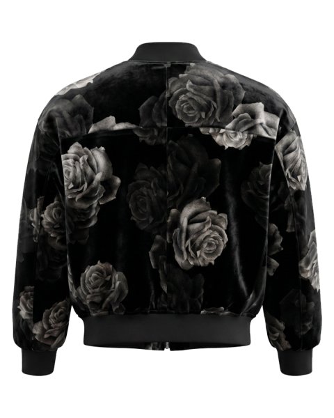 画像2: LAST NEST / rose velvet bomber jacket  (2)
