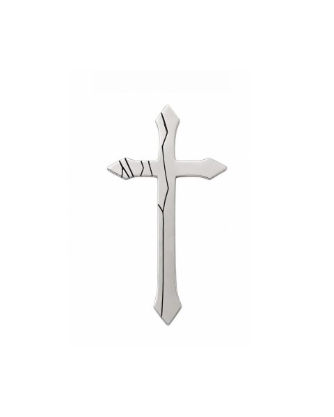 画像1: LAST NEST / cracked cross silver pierce (1)