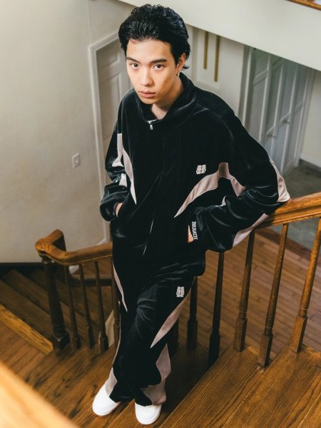 画像3: BREATH / velour warm up pants  (3)