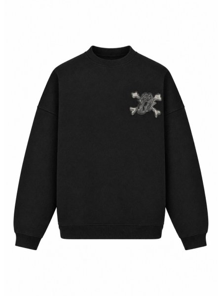 画像2: BREATH / grill&tan&bone patch crew sweat (2)