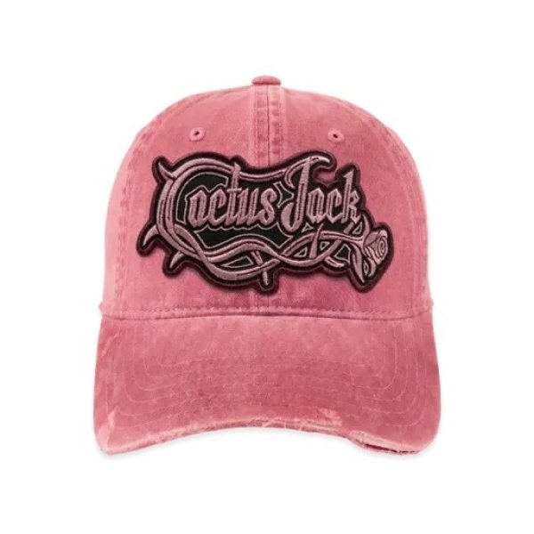 画像1: TRAVIS SCOTT / cactus jack x nike distressed pink patch logo hat (1)