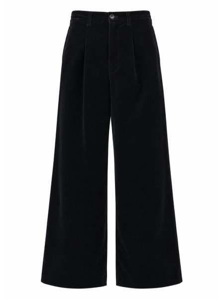 画像1: BREATH / velvet tuck wide slacks  (1)