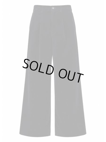 画像1: BREATH / velvet tuck wide slacks  (1)