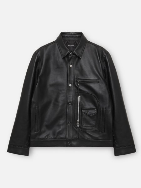画像1: MLVINCE®︎ / leather biker shirt  (1)