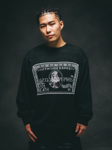 画像3: BREATH / black card crew knit (3)